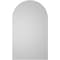 Ekena Millwork Round Top Surface Mount PVC Gable Vent: Non-Functional, w/ 3-1/2"W x 1"P Standard Frame, 18"W x 30"H GVPRT18X3001SN - alternate 2